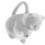 3 Pack Pull Flower Cup White Small Porcelain Milk Jug Cat Creamer 1