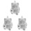 3 Pack Pull Flower Cup White Small Porcelain Milk Jug Cat Creamer 5