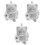 3 Pack Pull Flower Cup White Small Porcelain Milk Jug Cat Creamer 6