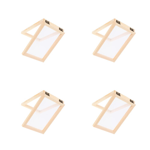4Pcs Wooden Paper Making Frame Mold Screen Mesh Tool 2
