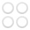 4Pcs Bass Drum Hole Protector Ring Self Adhesive 6