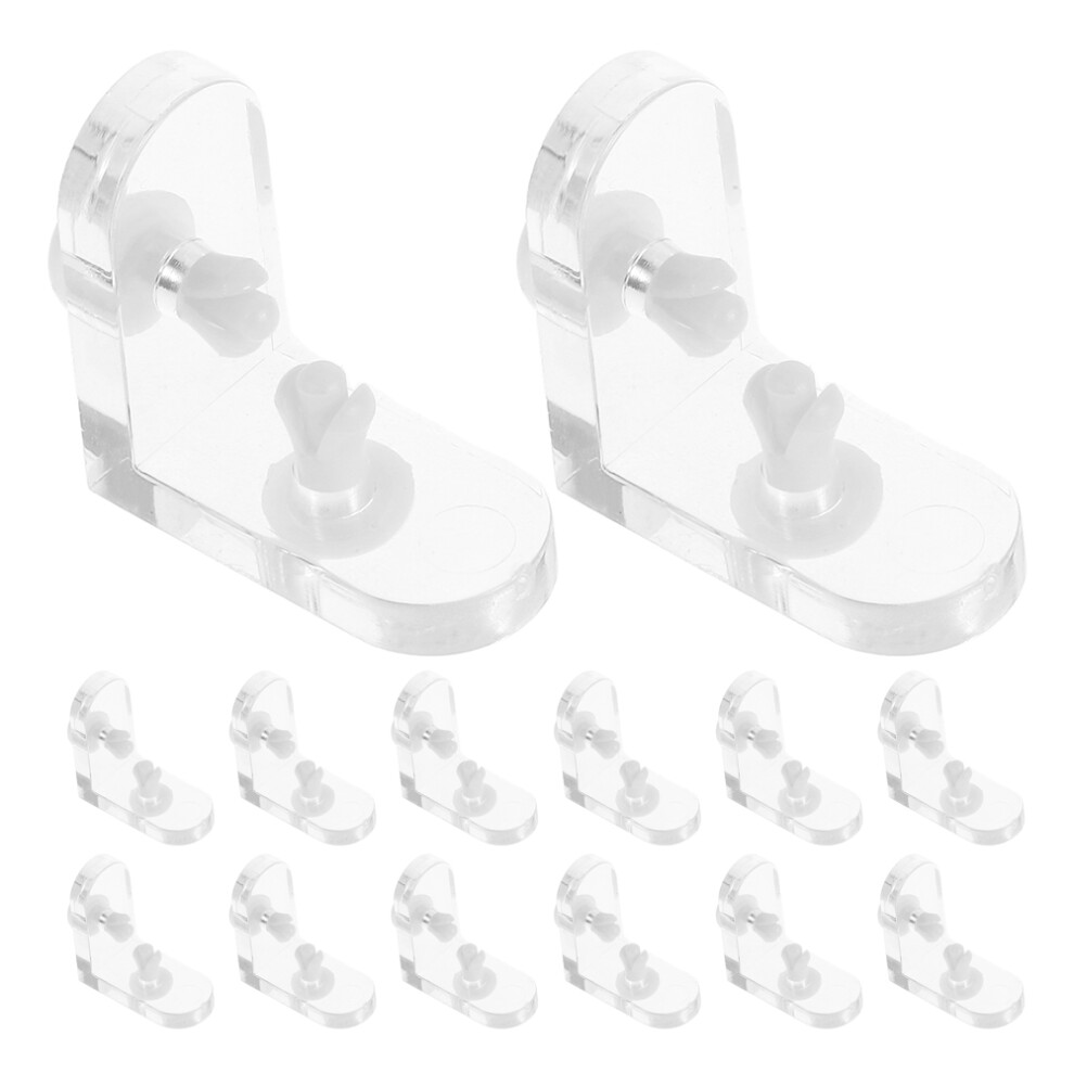 80 Sets Clear Acrylic L Shape Corner Brackets 90 Degree 033200706472