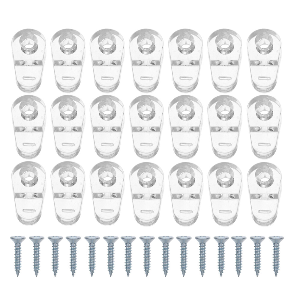 160 Sets Glass Retainer Clips Kit With Screws For Mirror Cabinet Doors 033200706571