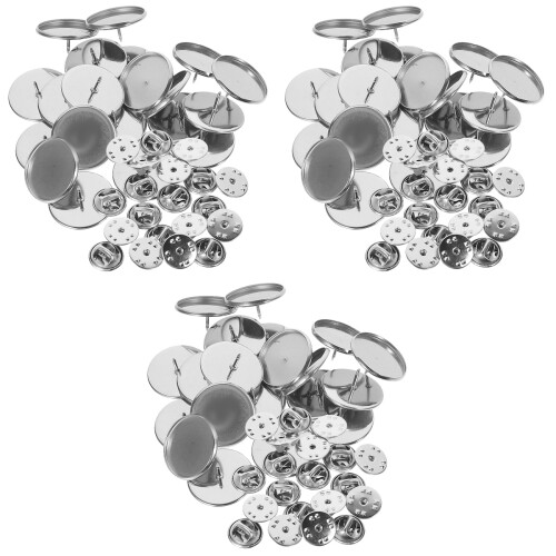 60 Sets Blank Pins Diy Button Badge Craft Decoration 2