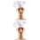2Pcs Durable Round-Top Unisex Chef Hat White 5