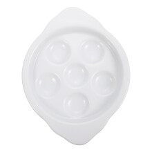 2 Pcs Ceramic Escargot Plate Snail Baking Dish Conch Holder