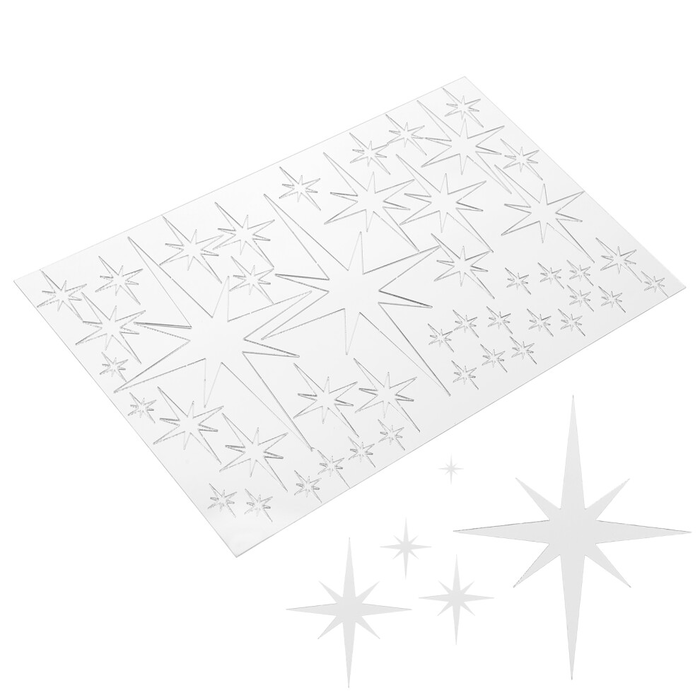 Aboofan 3 Sets Acrylic Mirror Wall Stickers Star Decor For Bathroom Nursery