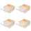 4Pcs Unfinished Wooden Storage Box With Clear Lid 7