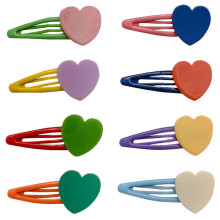8Pcs Heart-Shaped Children Hairpins For Girls