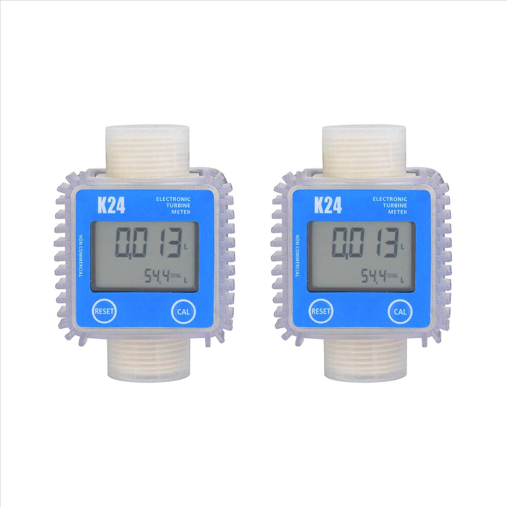 Digital K24 Turbine Oil Fuel Flow Meter Gauge Lcd Chemicals Tools 4712767681052