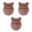 3Pcs 8 Key Kalimba Bottom Plate Solid Wood Base Replacement 6