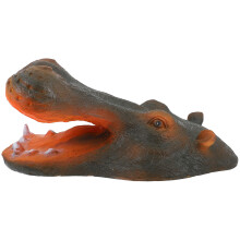 2Pcs Floating Hippo Head Resin Ornament For Pond Water Features