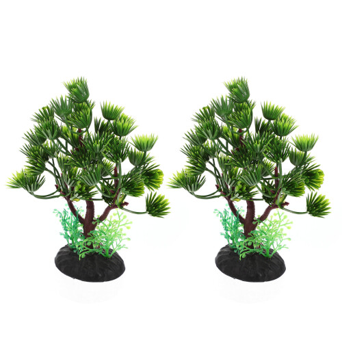 4Pcs Premium Plastic Aquarium Decor Green Simulation Plants 2