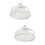 2Pcs Marbled Ceramic Cake Dessert Plate With Cover 7