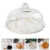 2Pcs Marbled Ceramic Cake Dessert Plate With Cover 8