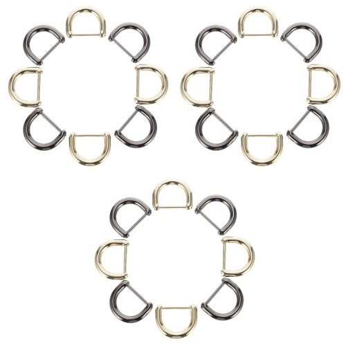 30 Pcs D-Shaped Metal Rings Replacement Diy Bag Accessories 2
