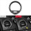 Interior Carbon Fiber Air Vent Panel Trim for 500 12-19 2