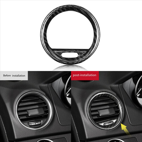 Interior Carbon Fiber Air Vent Panel Trim for 500 12-19 1