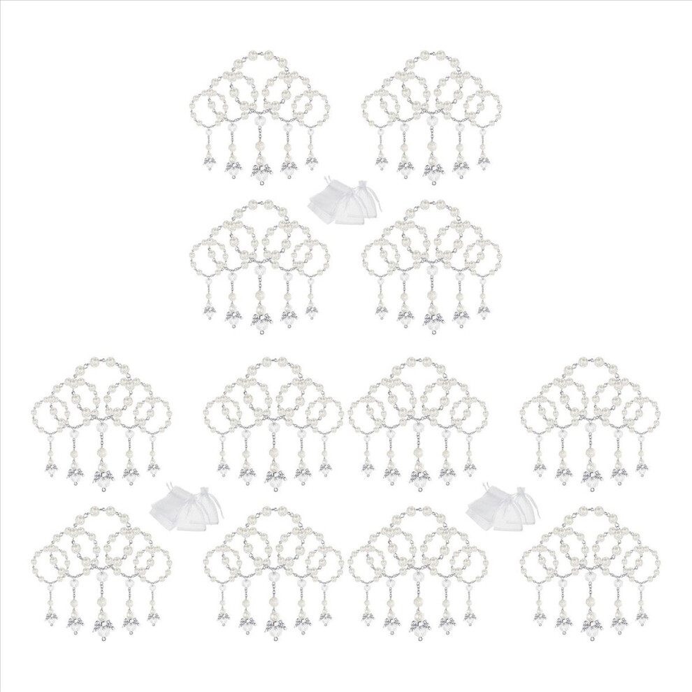 Baptism Acrylic Rosary Beads Mini Rosaries Angel With Organza Bags 4712746153297