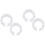 4 Pcs Transparent Rubber Car Spring Buffers For Vehicle Modification 4