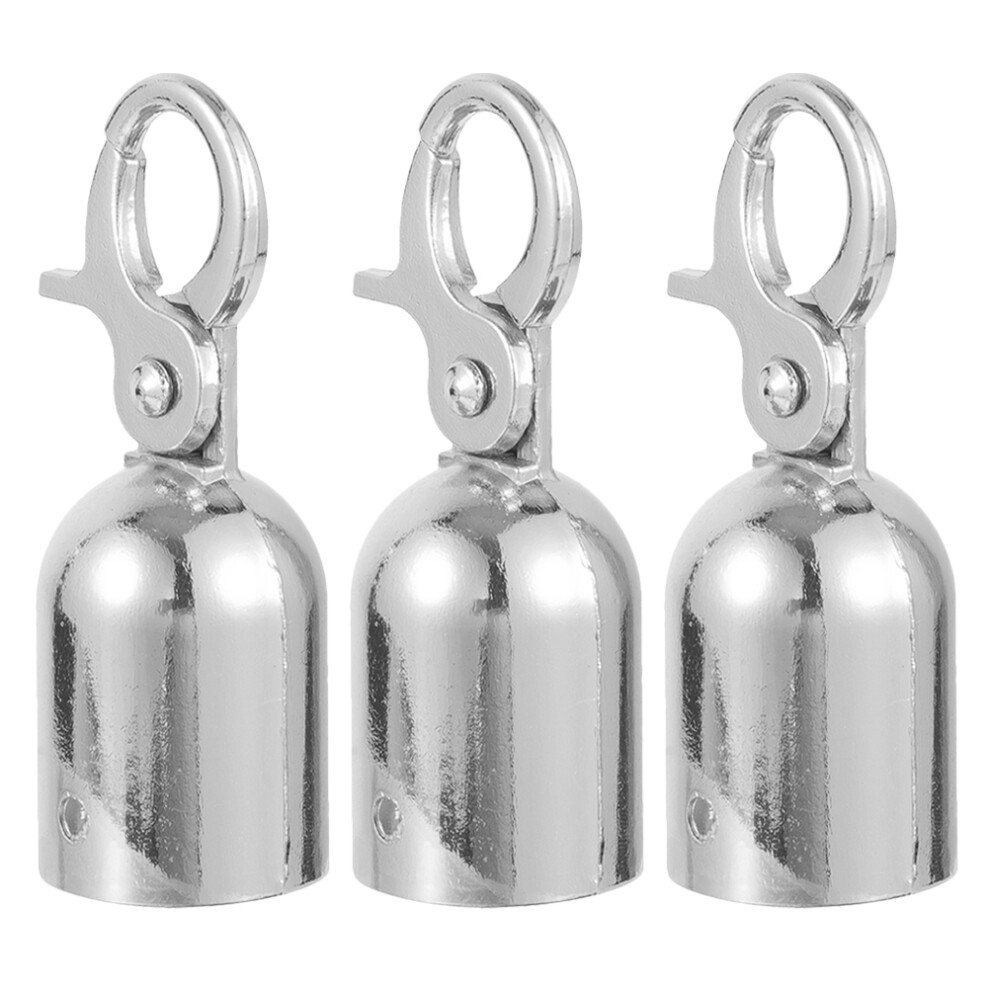 6 Pcs Rope End Stop Handrails Cord Locks Post Queue Barriers Snap Hooks 033394913625