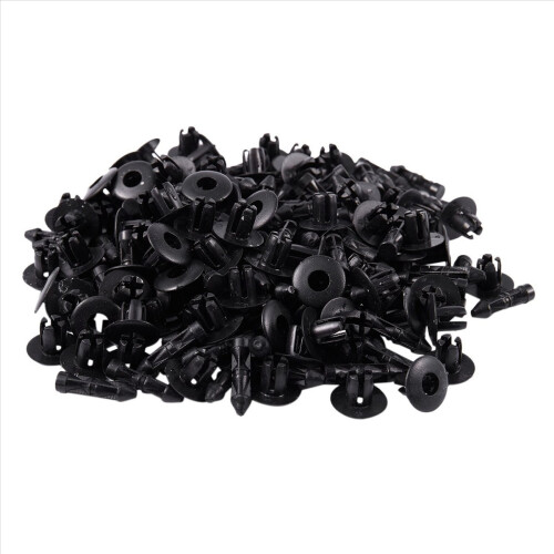 7mm Hole Plastic Rivets Fastener Car Bumper Push Clips 100 Pcs 1