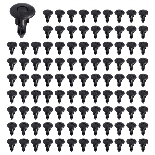 7mm Hole Plastic Rivets Fastener Car Bumper Push Clips 100 Pcs