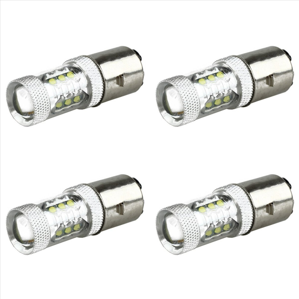 80W Ba20d H6 16 Led Motorcycle Motorbike Headlight Bulb White 4851431228183