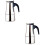 2Pcs Stainless Steel Coffee Maker 100Ml Stovetop Filter Pot 6