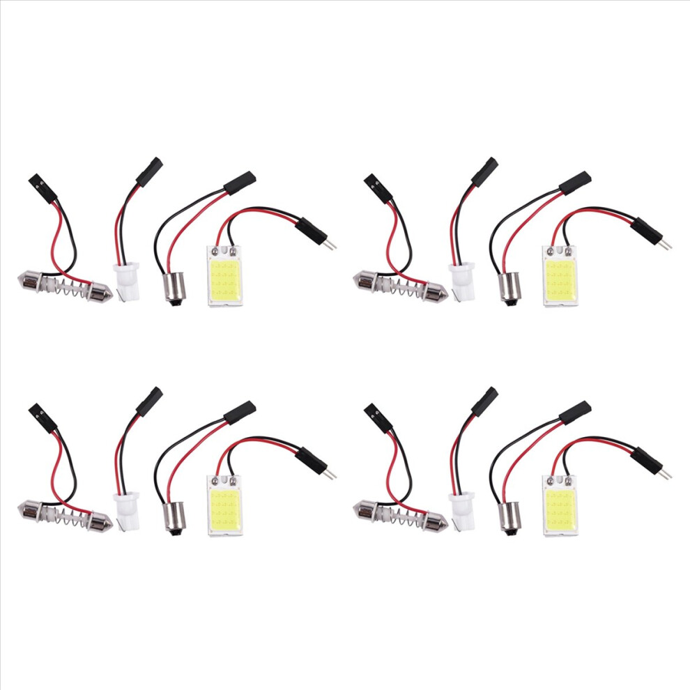 Super Bright 18 Cob Led Bulb Panel + T10 Festoon Adapters White/Light 4712767624516