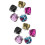 10Pièces -Monnaie Coloré Zippé Rangement 7