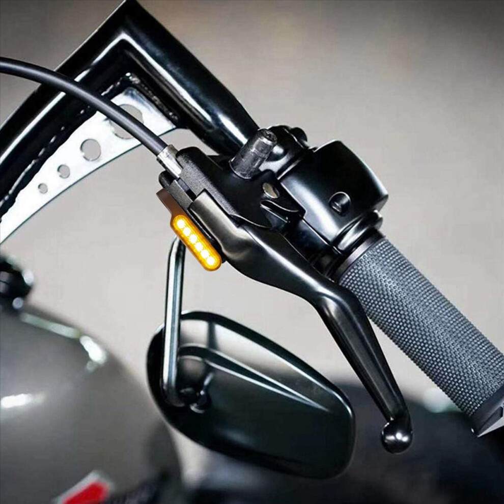Motorcycle Handlebar Mount Led Turn Signal Black 4851431292399