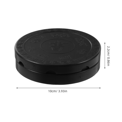 2Pcs Calligraphy Inkstone Tai Ji Shape Round Inkslab With Lid 1