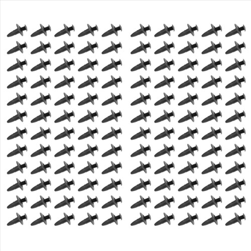 6mm Hole Dia Black Plastic Rivets Fastener Bumper Push 30pcs