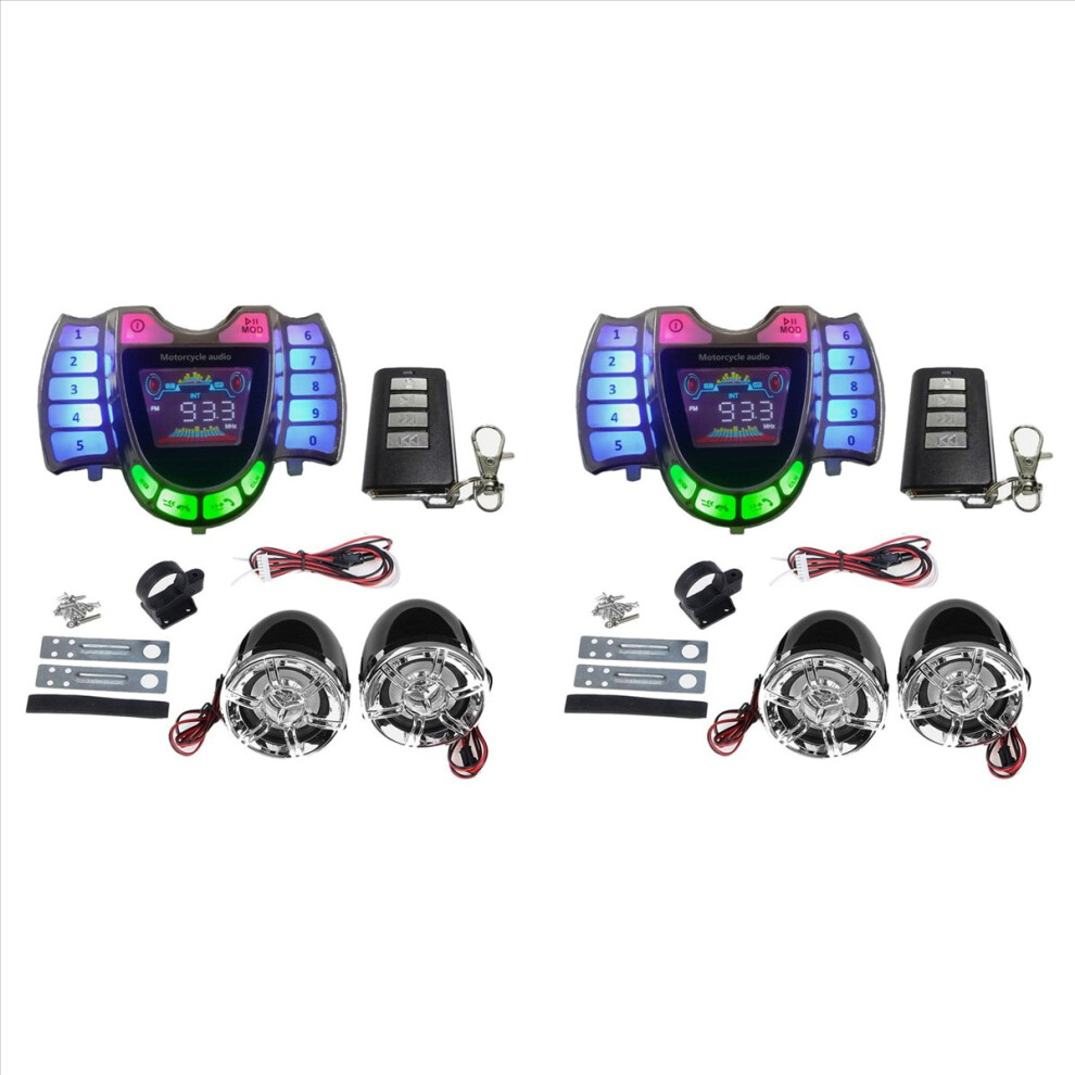 Motorcycle Stereo Speakers Wireless Bluetooth Mp3 Player Waterproof 4712746121371