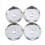 Set med 4 kromade navkapslar för nav, universal, plast, 60 mm 2