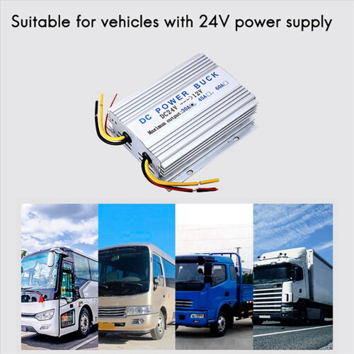 DC-DC-konverter 24V til 12V 30A voltreduktion til bilstereo 1