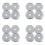 Set med 4 kromade navkapslar för nav, universal, plast, 60 mm 1