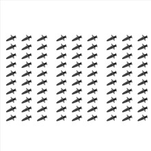 6mm Hole Dia Black Plastic Rivets Fastener Bumper Push 30pcs