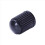 Set med 100 - Svarta ventilhattar i plast 4