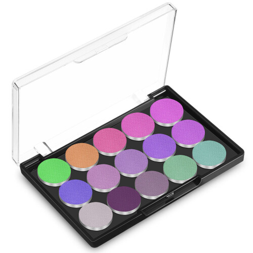 2Pcs Magnetic Eyeshadow Palette Empty Pan Holder Clear Lid 2
