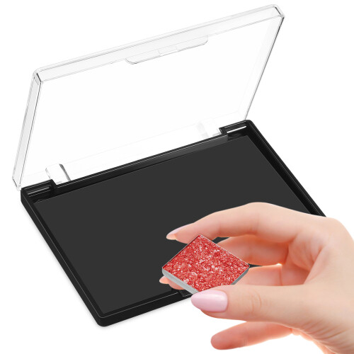 2Pcs Magnetic Eyeshadow Palette Empty Pan Holder Clear Lid 1