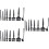 Ergonomic Handle Keyboard Cleaner Black For Easy Use - 24pcs 7