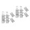 2 Sets Kitchen Cabinet Door Hinges Hidden Cold-Rolled Steel 3