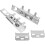 2 Sets Kitchen Cabinet Door Hinges Hidden Cold-Rolled Steel 11