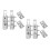 2 Sets Kitchen Cabinet Door Hinges Hidden Cold-Rolled Steel 7