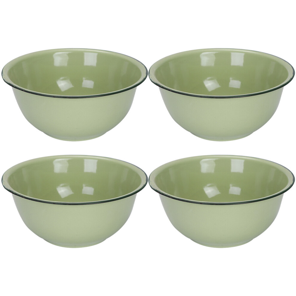 8 Pcs Vintage Enamel Basin Mixing And Soup Bowl-image-OPC-PKY96K2-NEW
