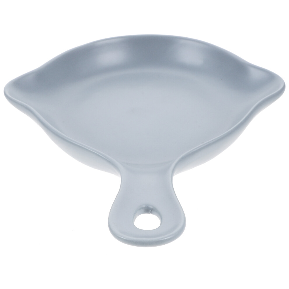 2 Pcs Ceramic Baked Rice Plate With Handle Travel Food Serving Tray-image-OPC-PKY972Y-NEW