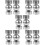 10 Pcs Adjustable Stainless Steel Round Handrail Extension Connector 10