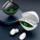 Trådlöst Bluetooth-headset Semi-in-Ear med digital display, vit 5